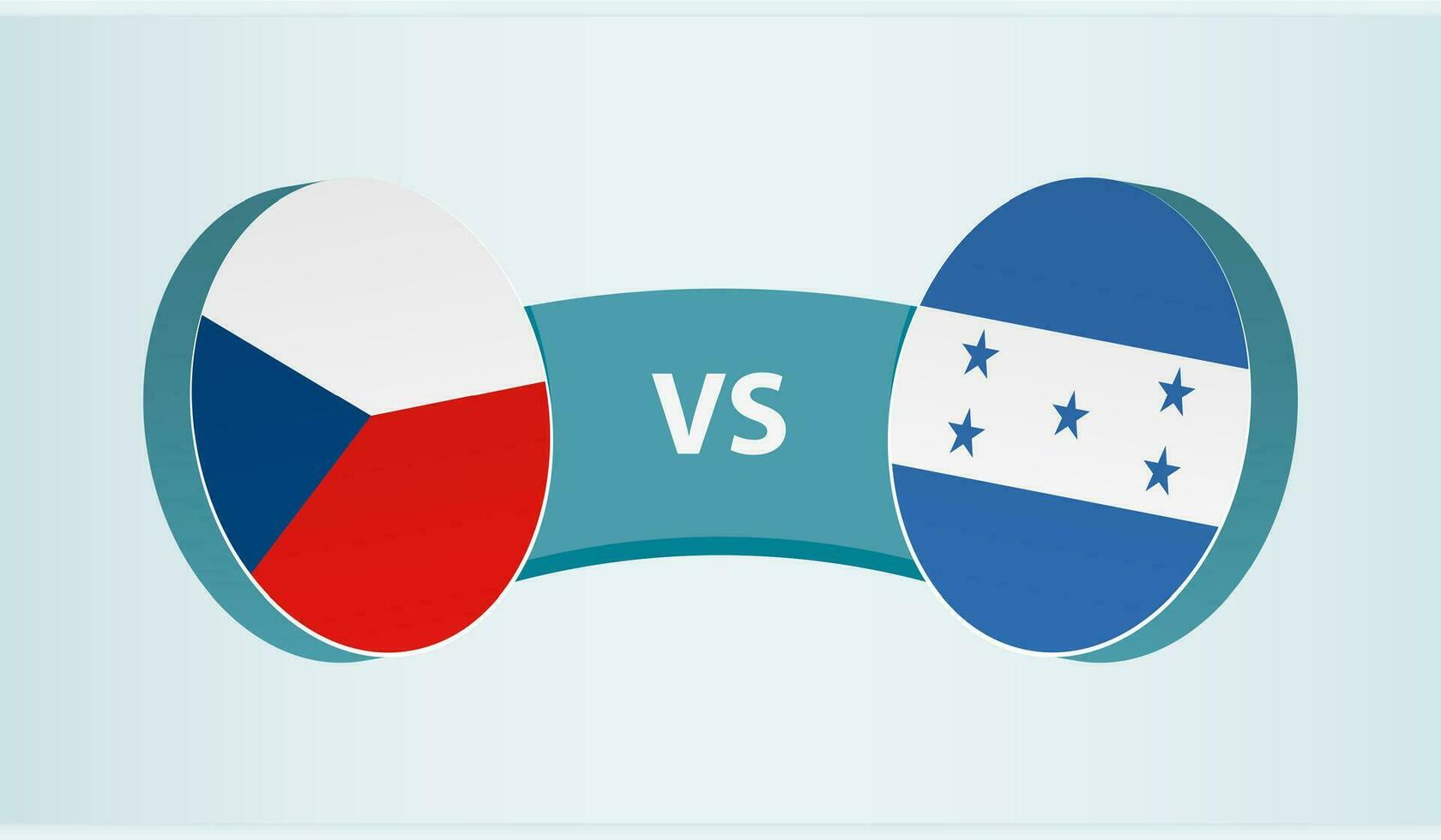 Czech Republic versus Honduras, team sports competition concept. vector