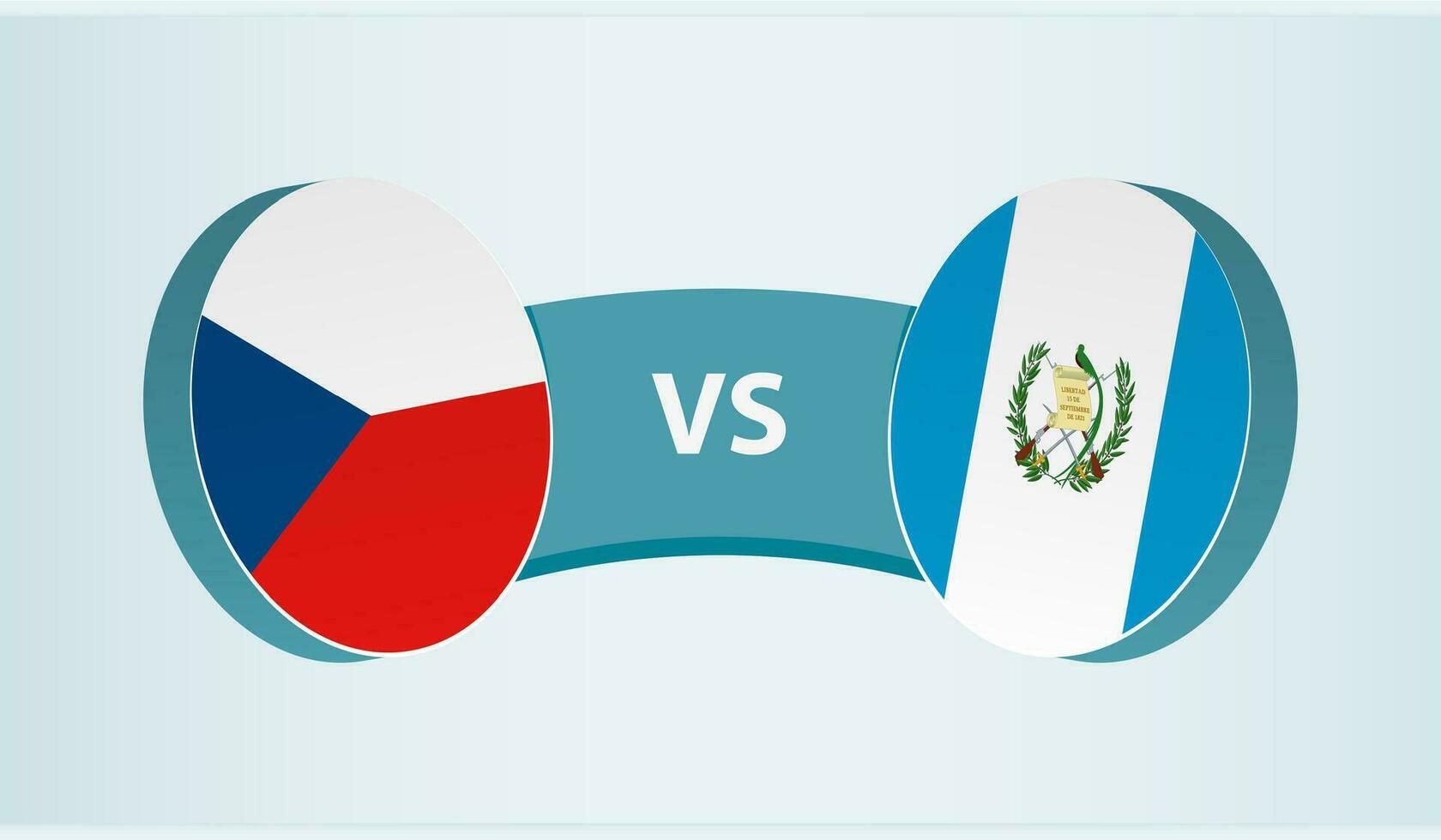 Czech Republic versus Guatemala, team sports competition concept. vector