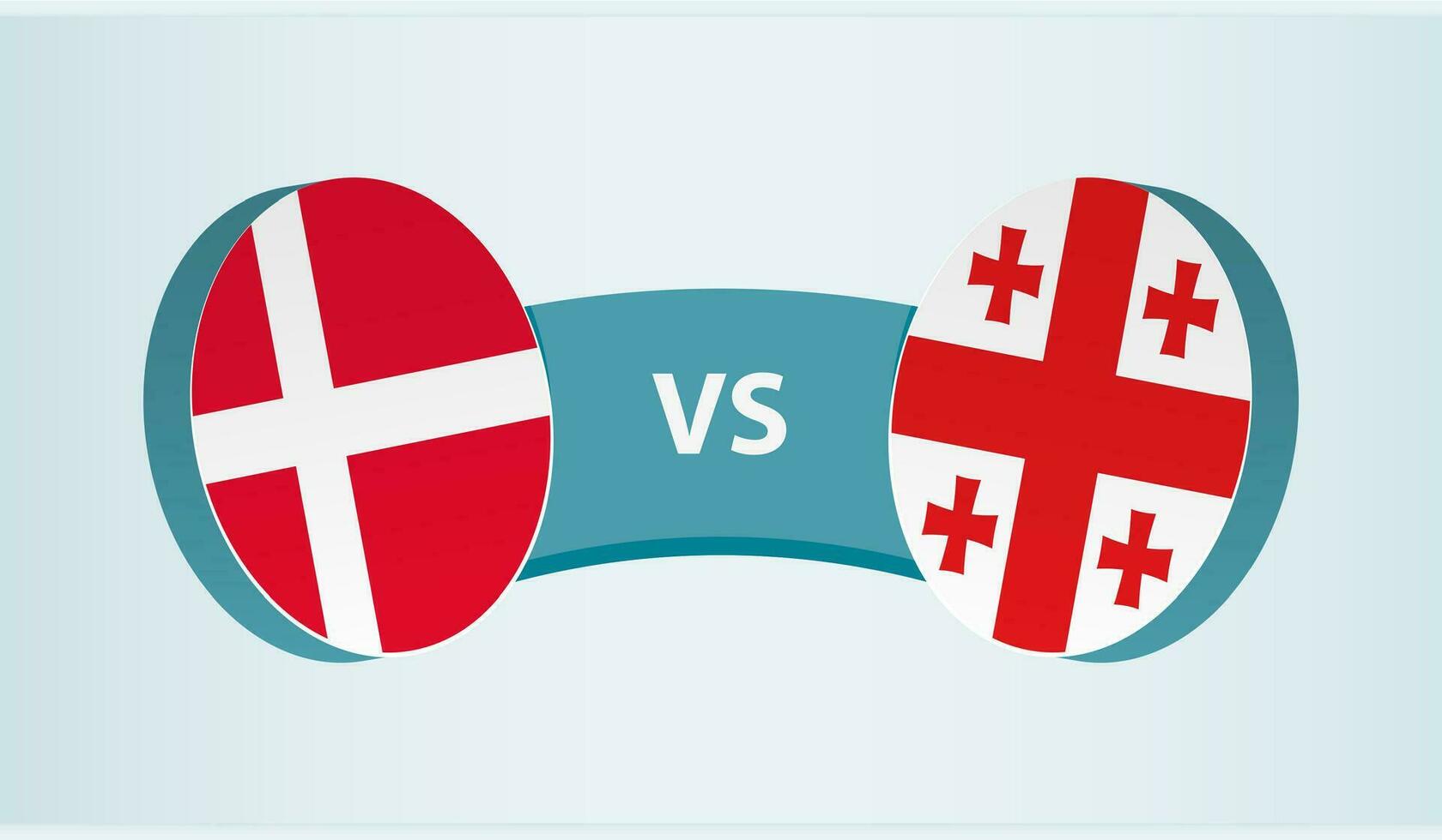 Denmark versus Georgia, team sports competition concept. vector