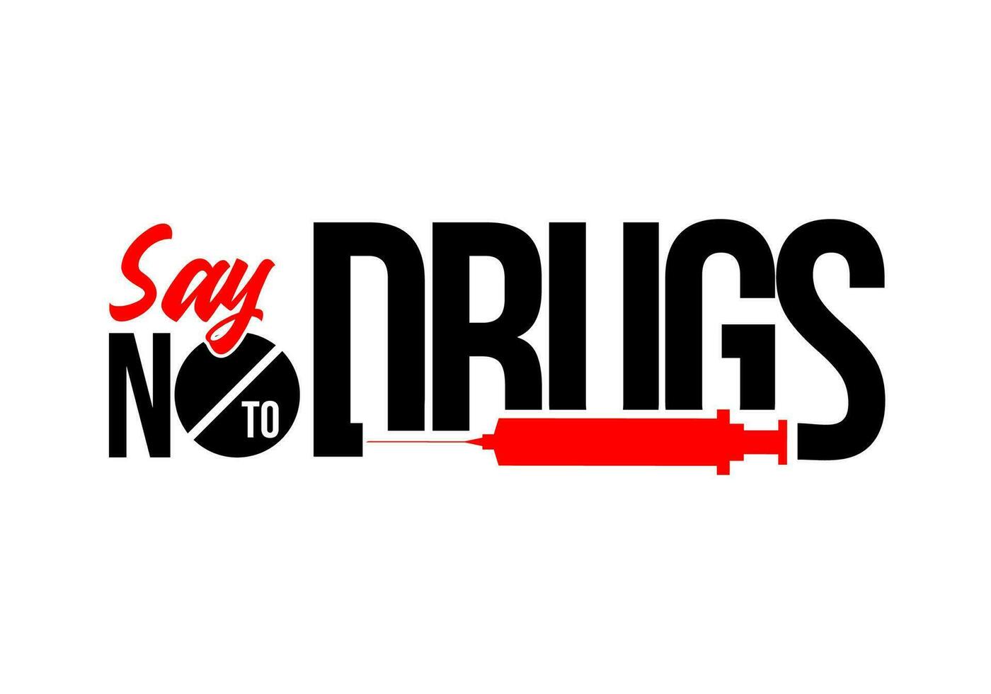 Say no to drug for health and welfare background vector