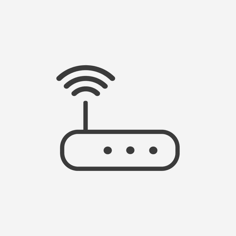 Wifi router icon vector. modem symbol sign 25681483 Vector
