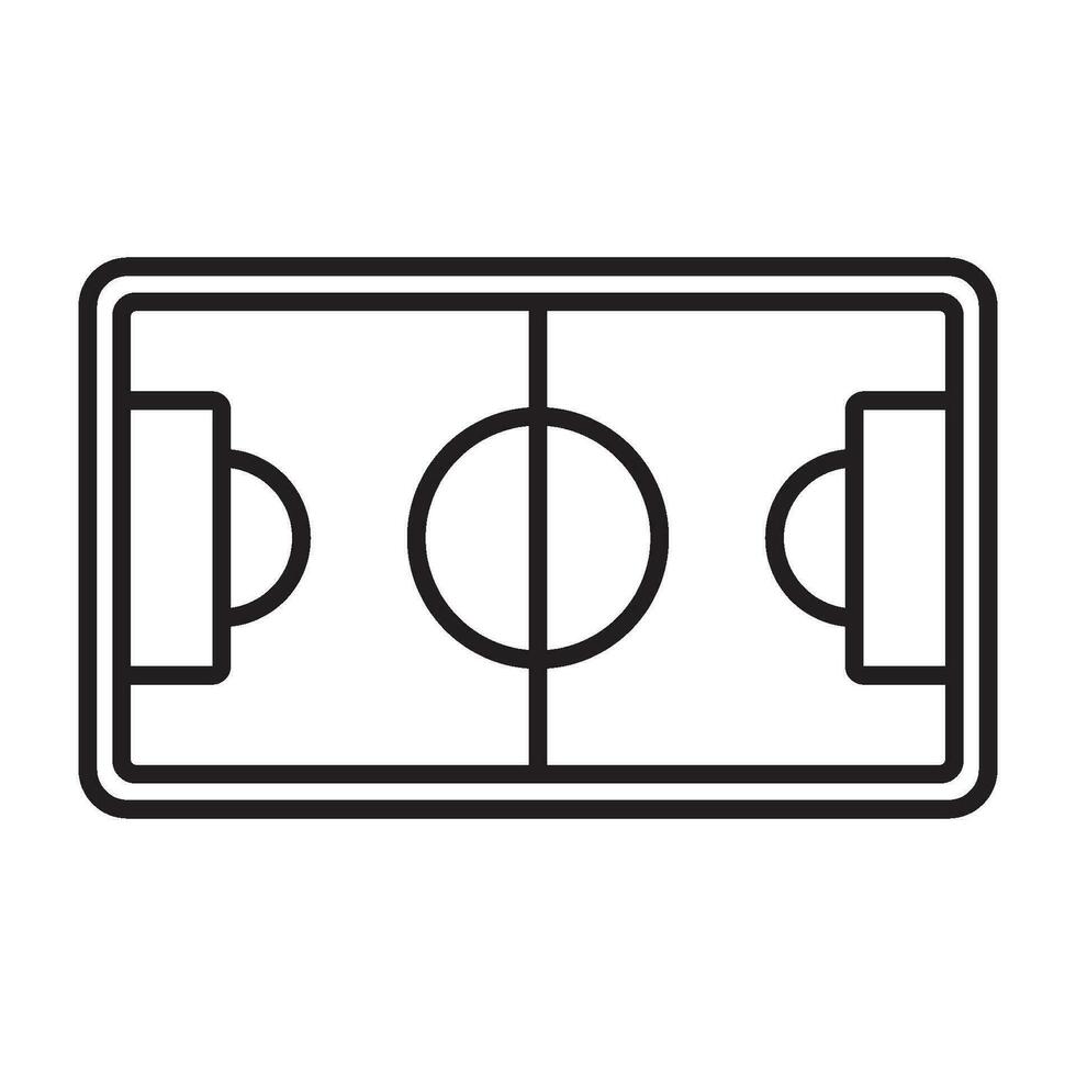 icono de campo de fútbol vector