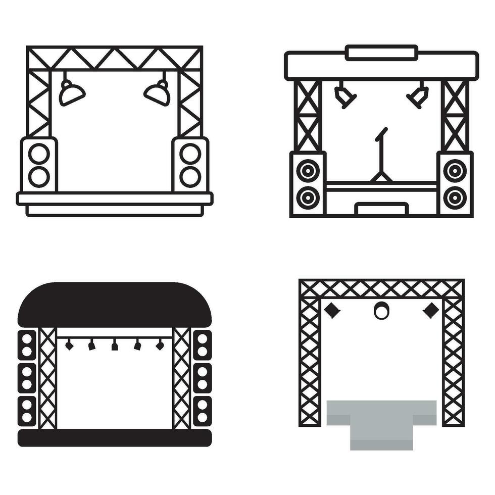 stage icon vector