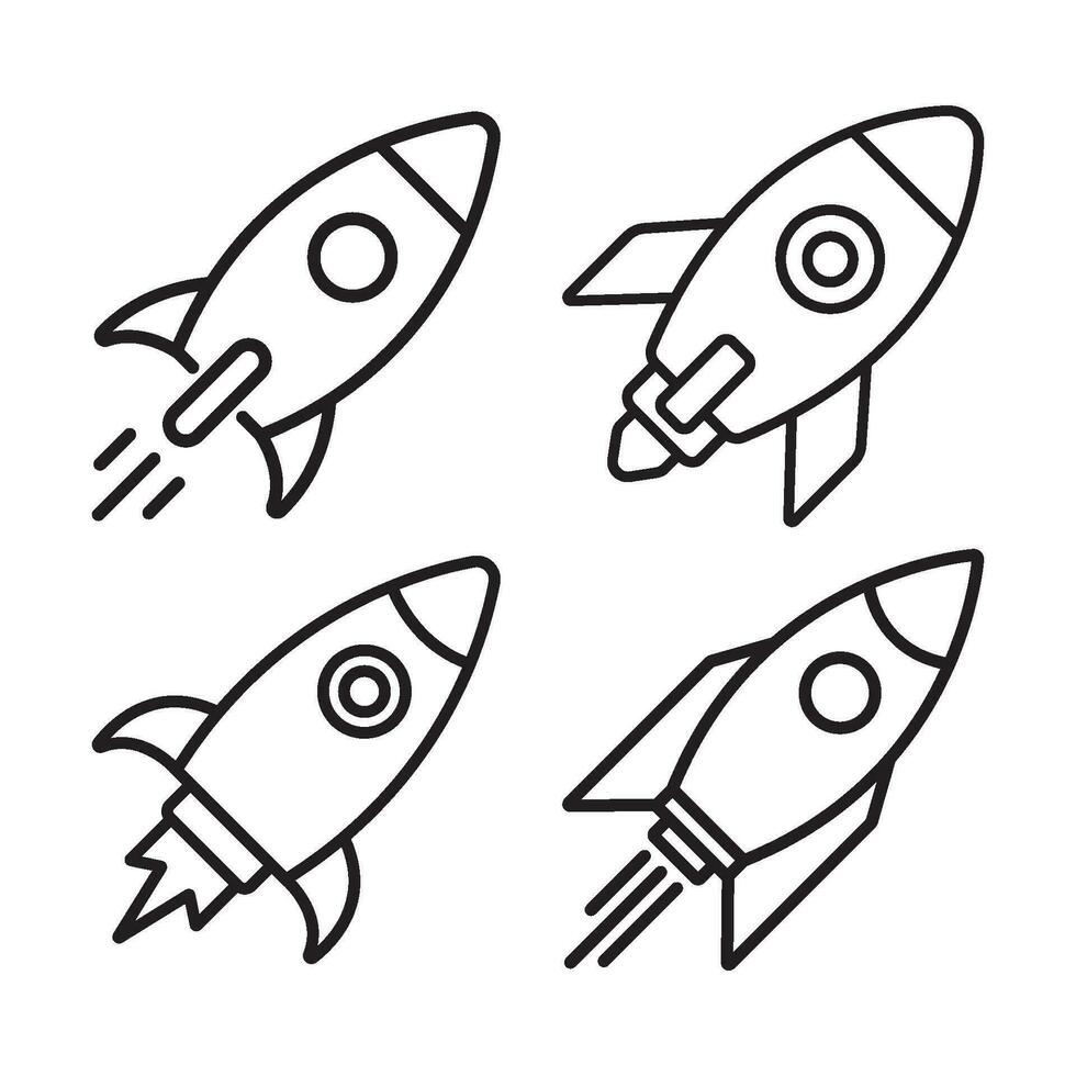 rocket icon vector