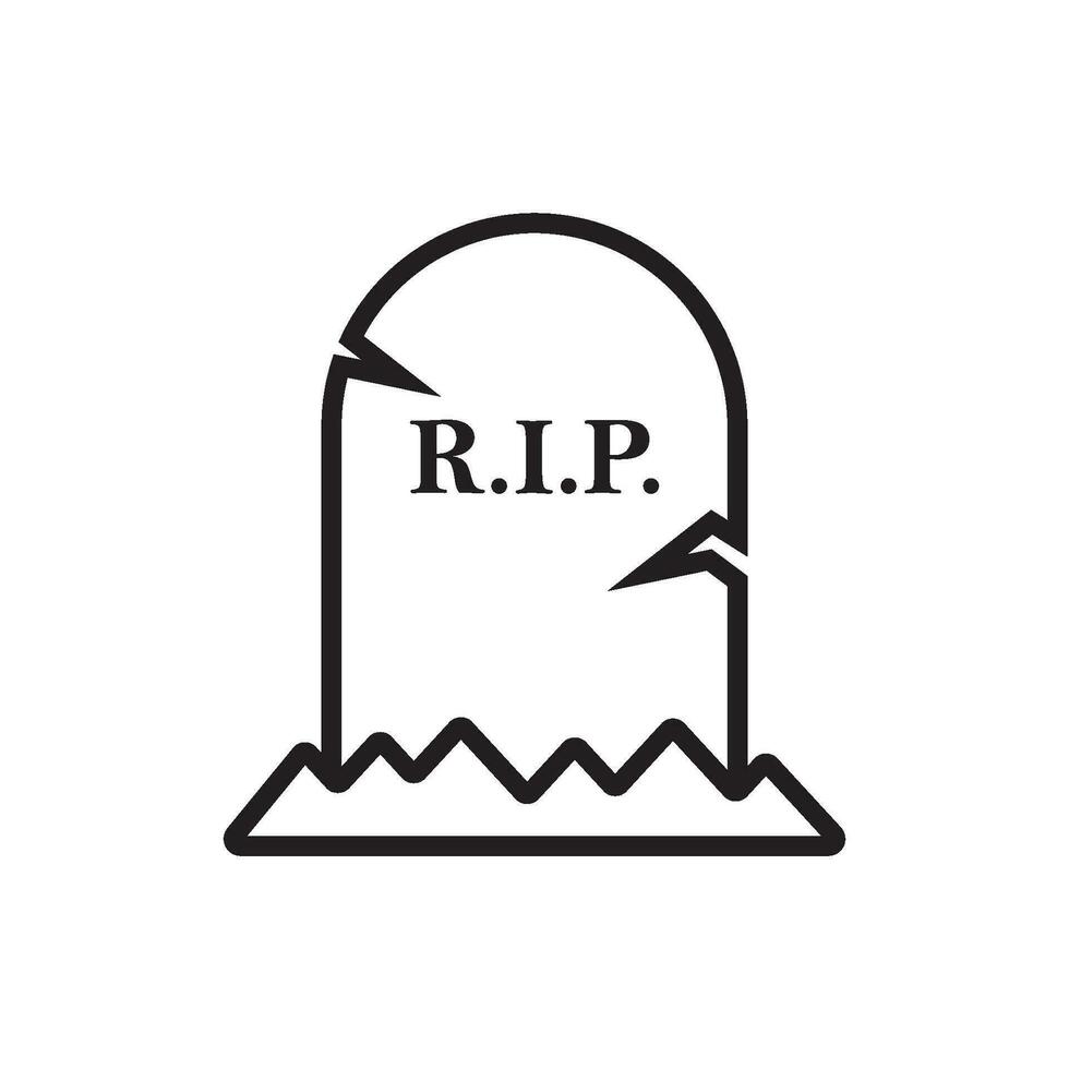 tombstone icon vector