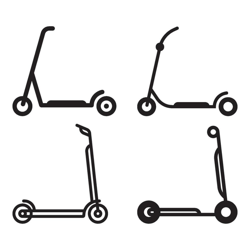 scooter icono vector ilustración logo deisgn