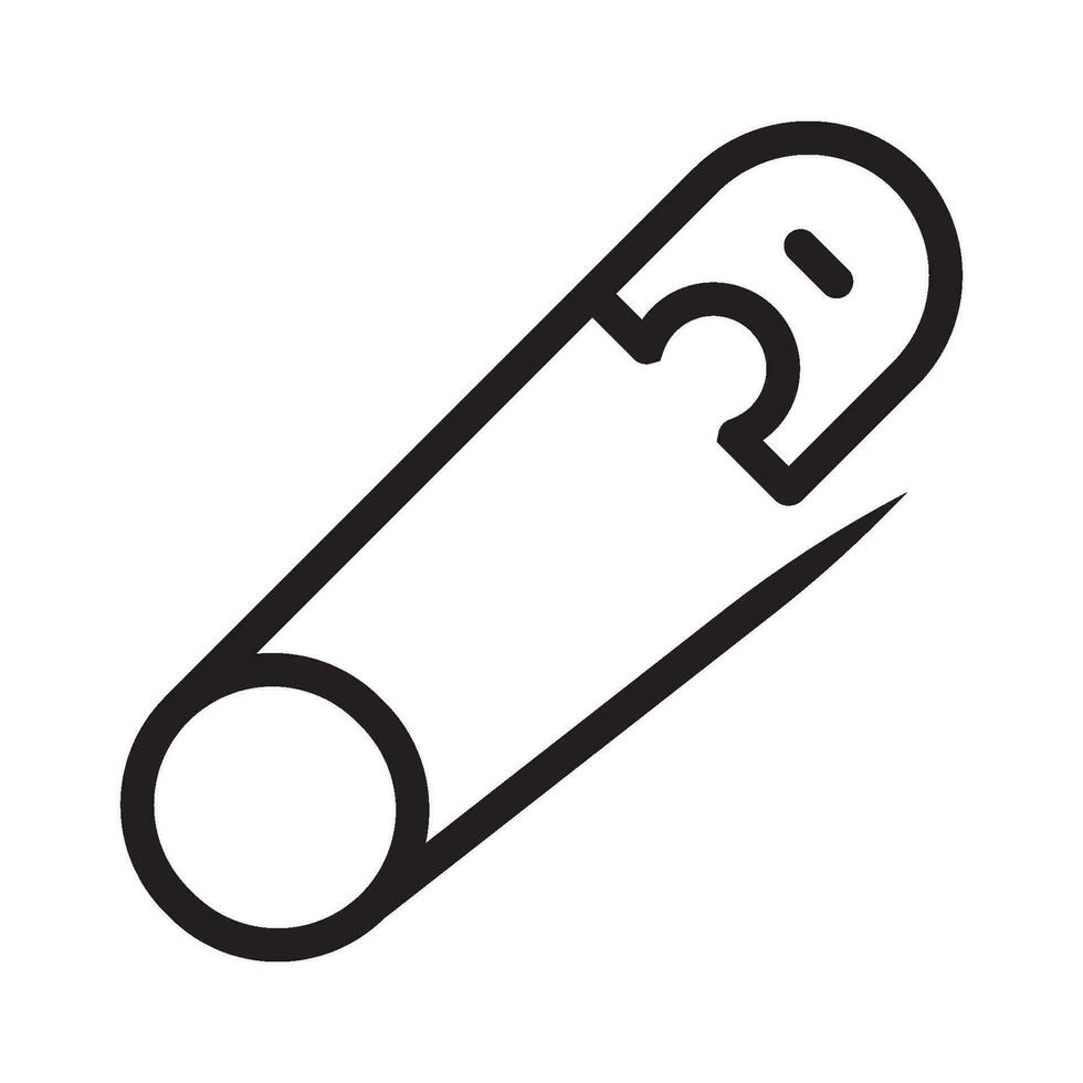 safety pin icon vector