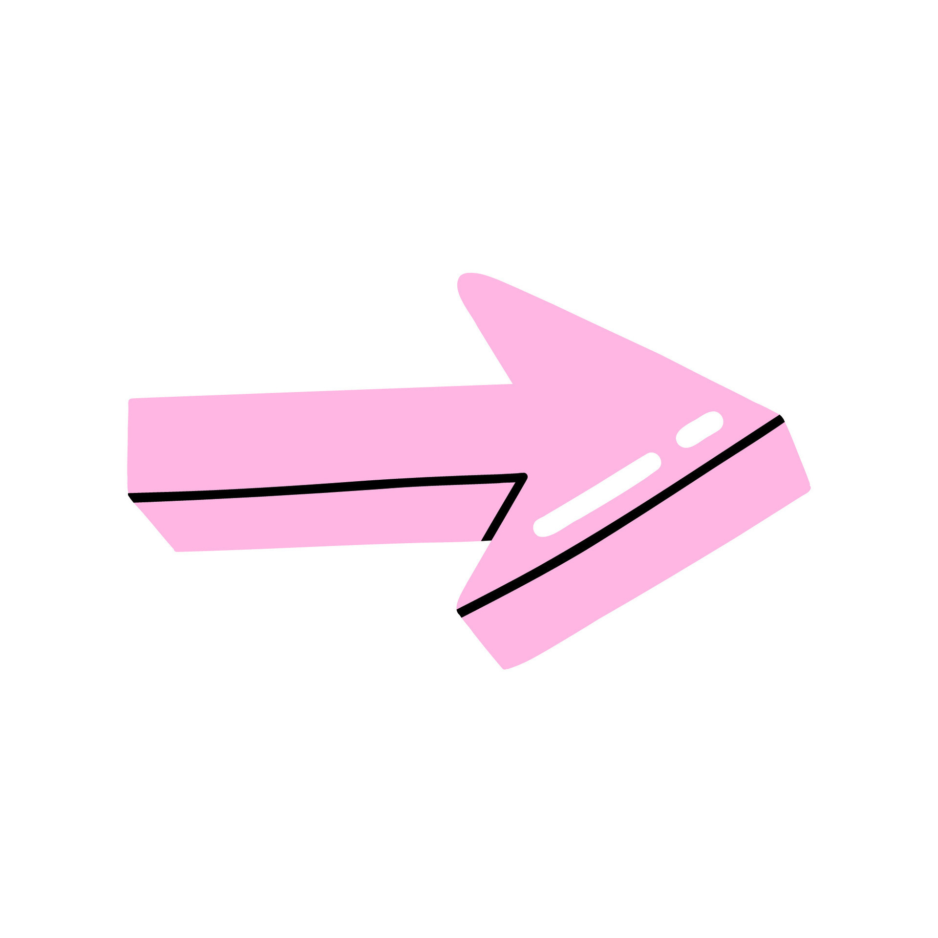 Pink Arrow. Colorful pointer, marker illustration. 25681751 Vector Art