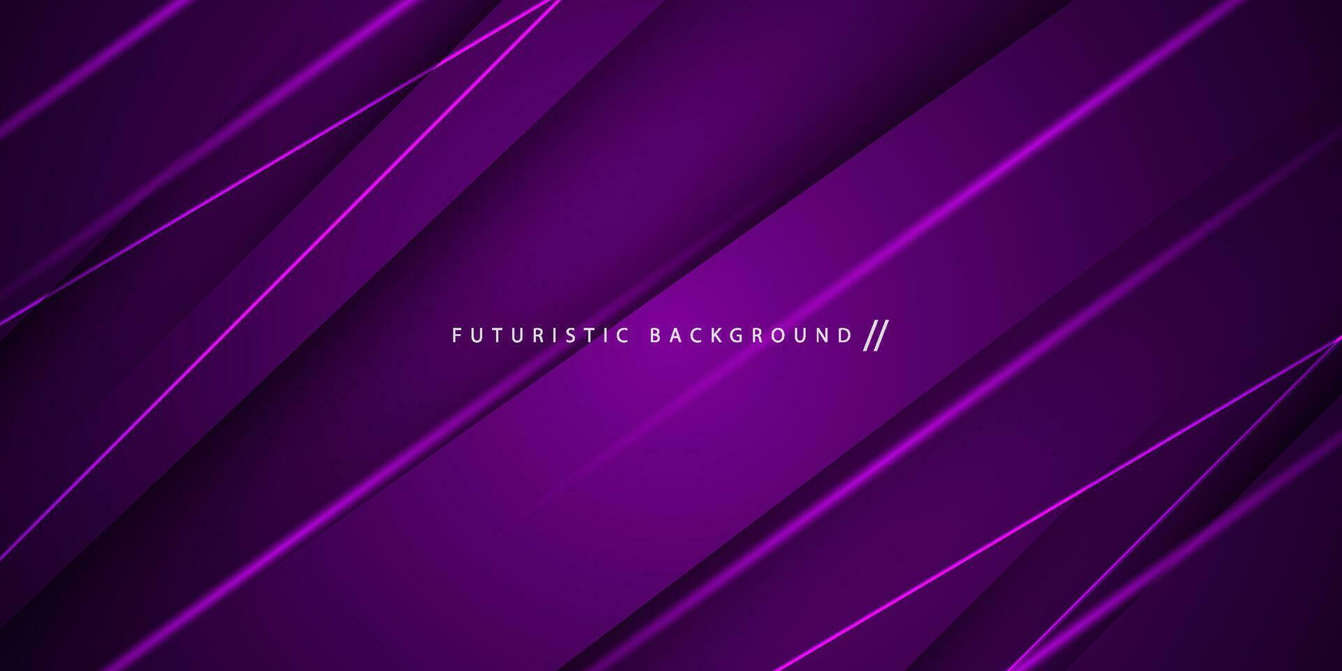 Abstract futuristic dark purple background with shadows and simple geometric lines. 3D look design with additional light. suitable for posters, brochures, e-sports and others. Eps10 vector