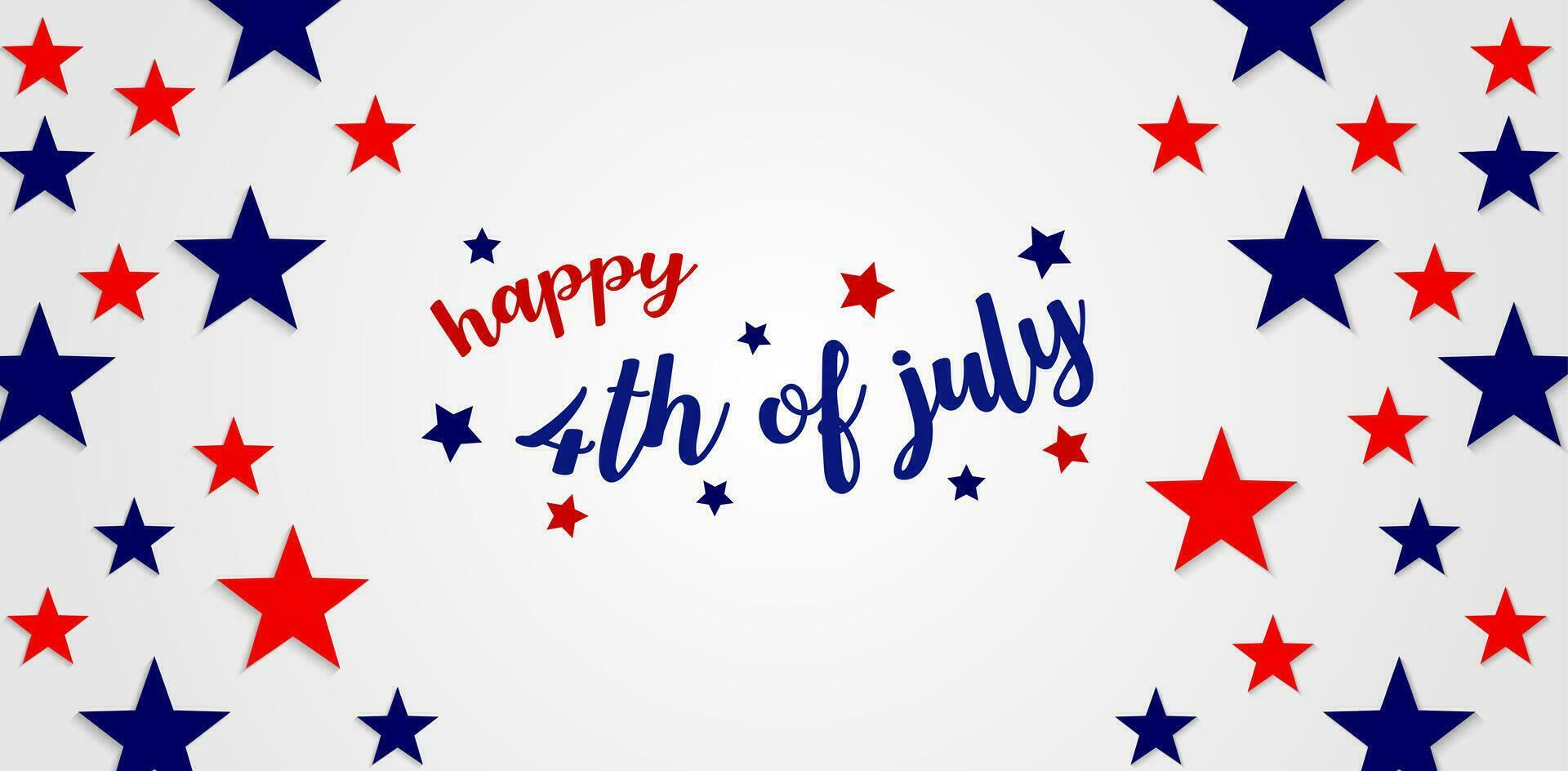 4to de julio independencia día EE.UU. diseño con color tono americano bandera. vector. vector
