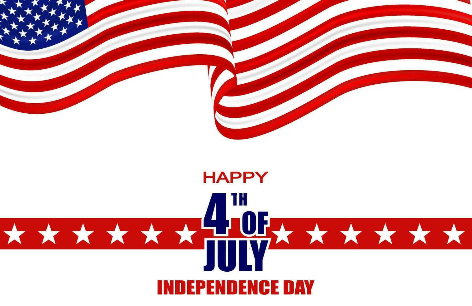 4th of July Independence day USA. Design with color tone american flag. vector. vector