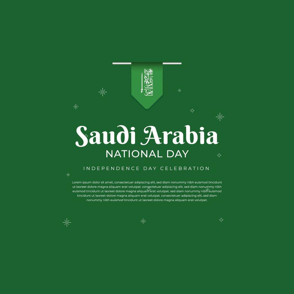 Reino de saudi arabia nacional día vector