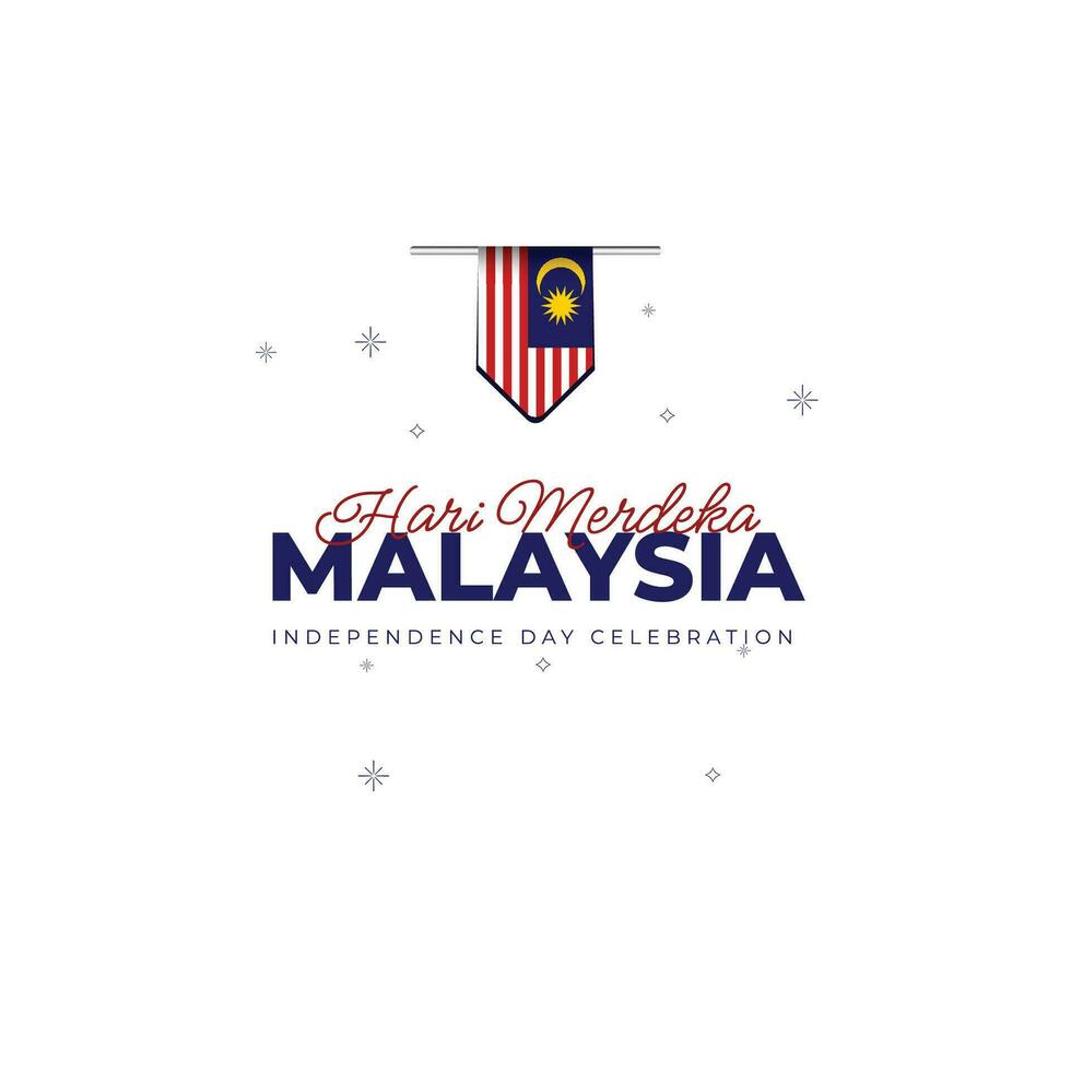 Malaysia independence day design template vector