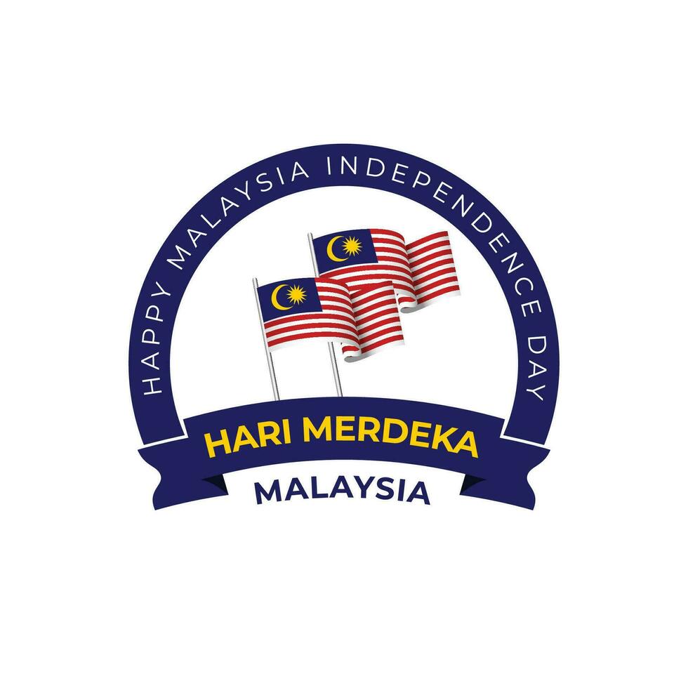 Malaysia independence day design template vector