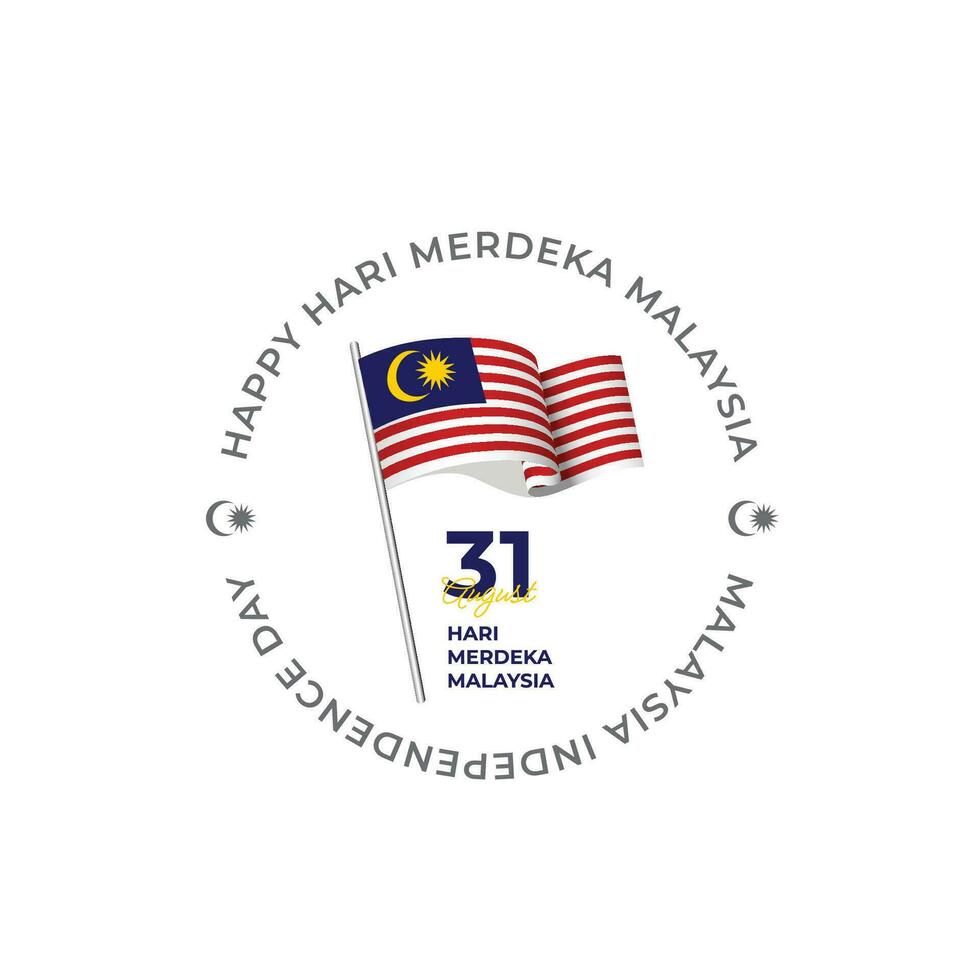 Malaysia independence day design template vector