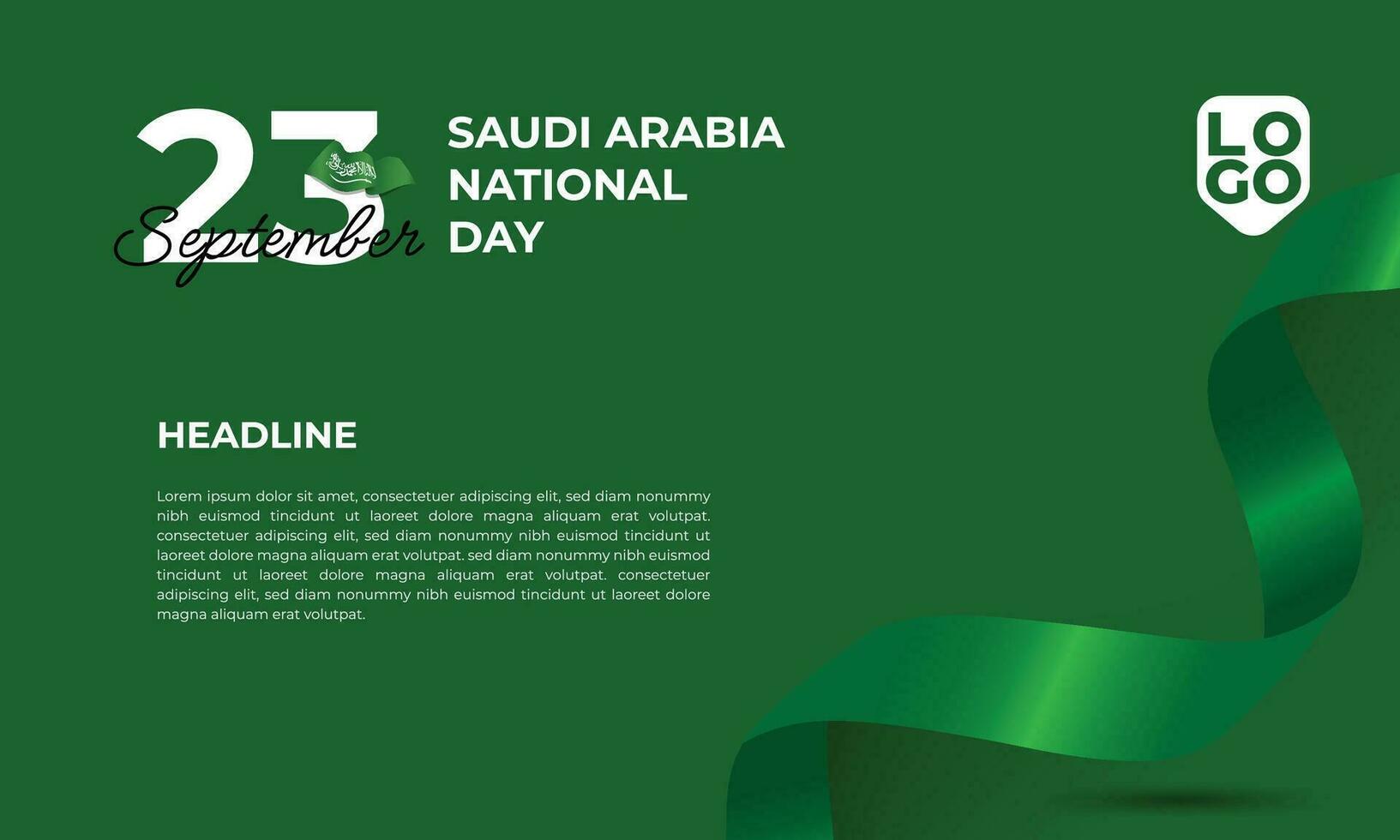 Reino de saudi arabia nacional día vector