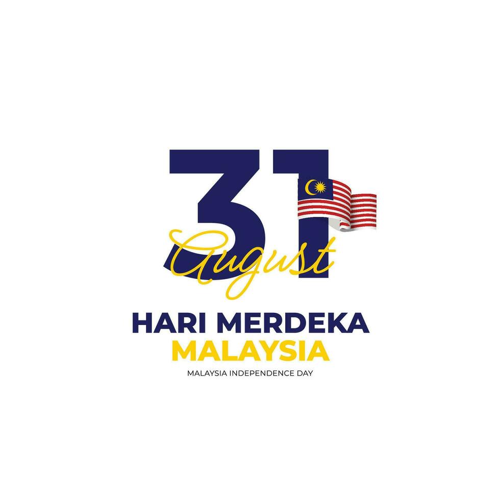 Malaysia independence day design template vector