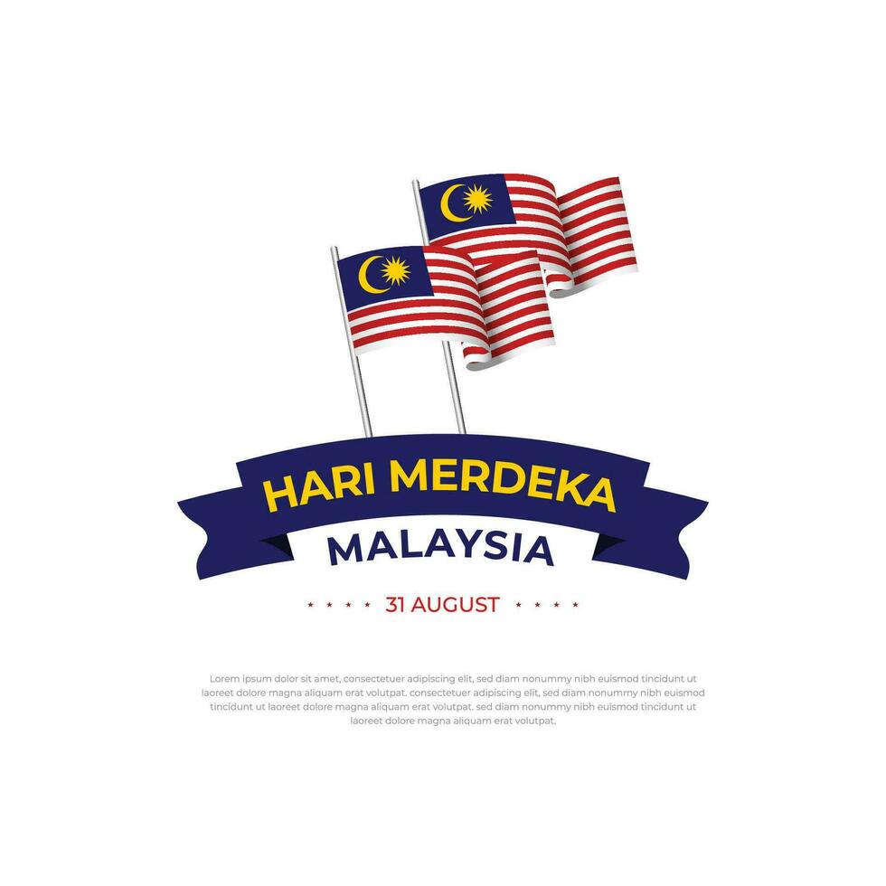 Malaysia independence day design template vector