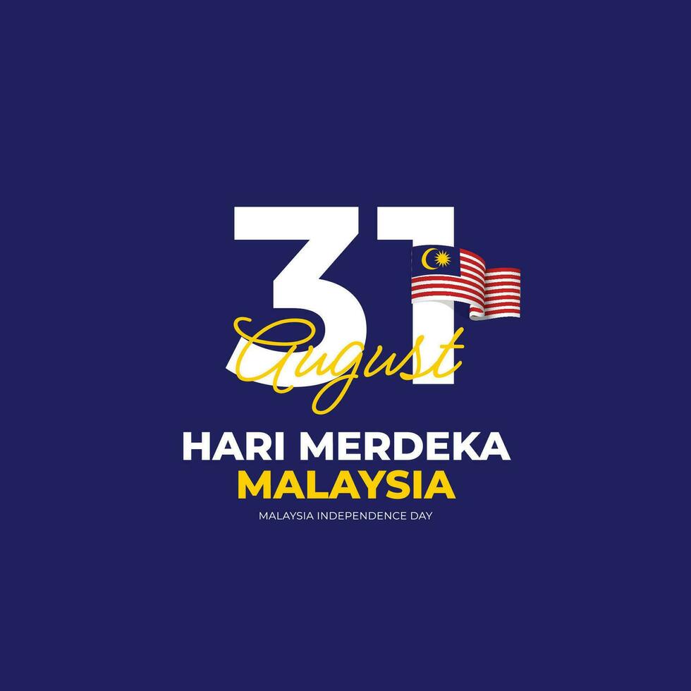 Malaysia independence day design template vector