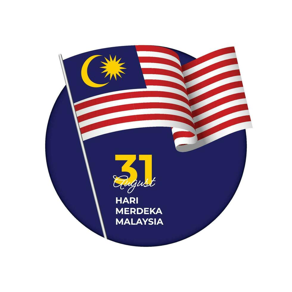 Malaysia independence day design template vector