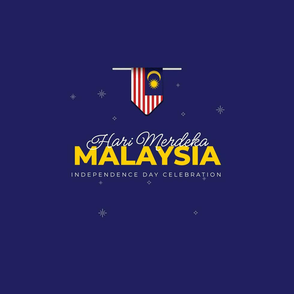 Malaysia independence day design template vector