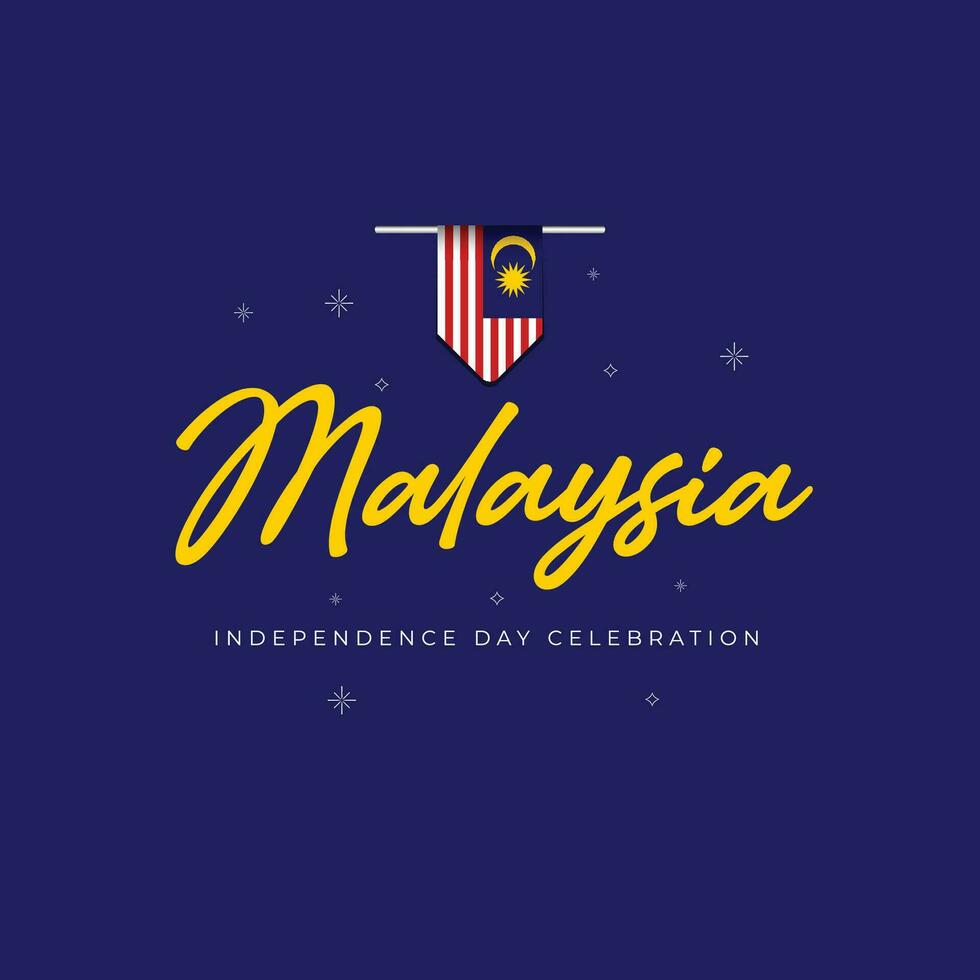 Malaysia independence day design template vector