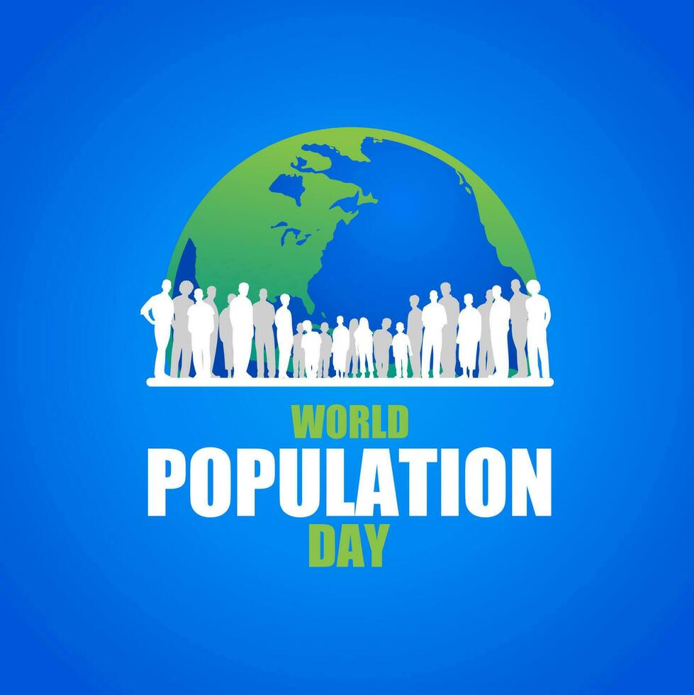 World Population day theme template. Vector illustration. Suitable for Poster, Banners, campaign and greeting card.