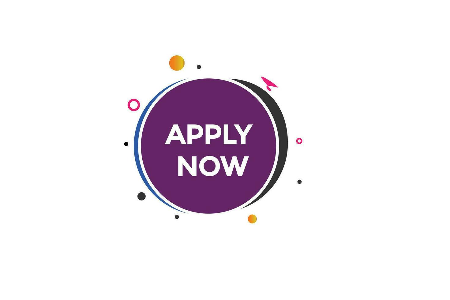 new apply now, level, sign, speech, bubble vector