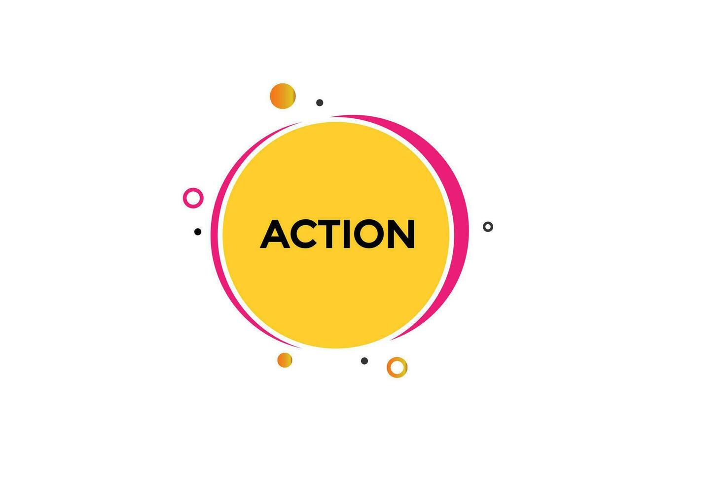 new action, level, sign, speech, bubble vector