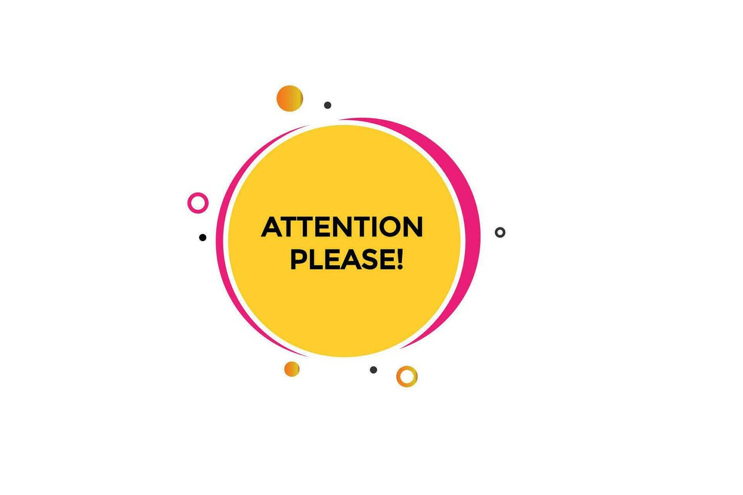 new attention please, level, sign, speech, bubble  banner, vector