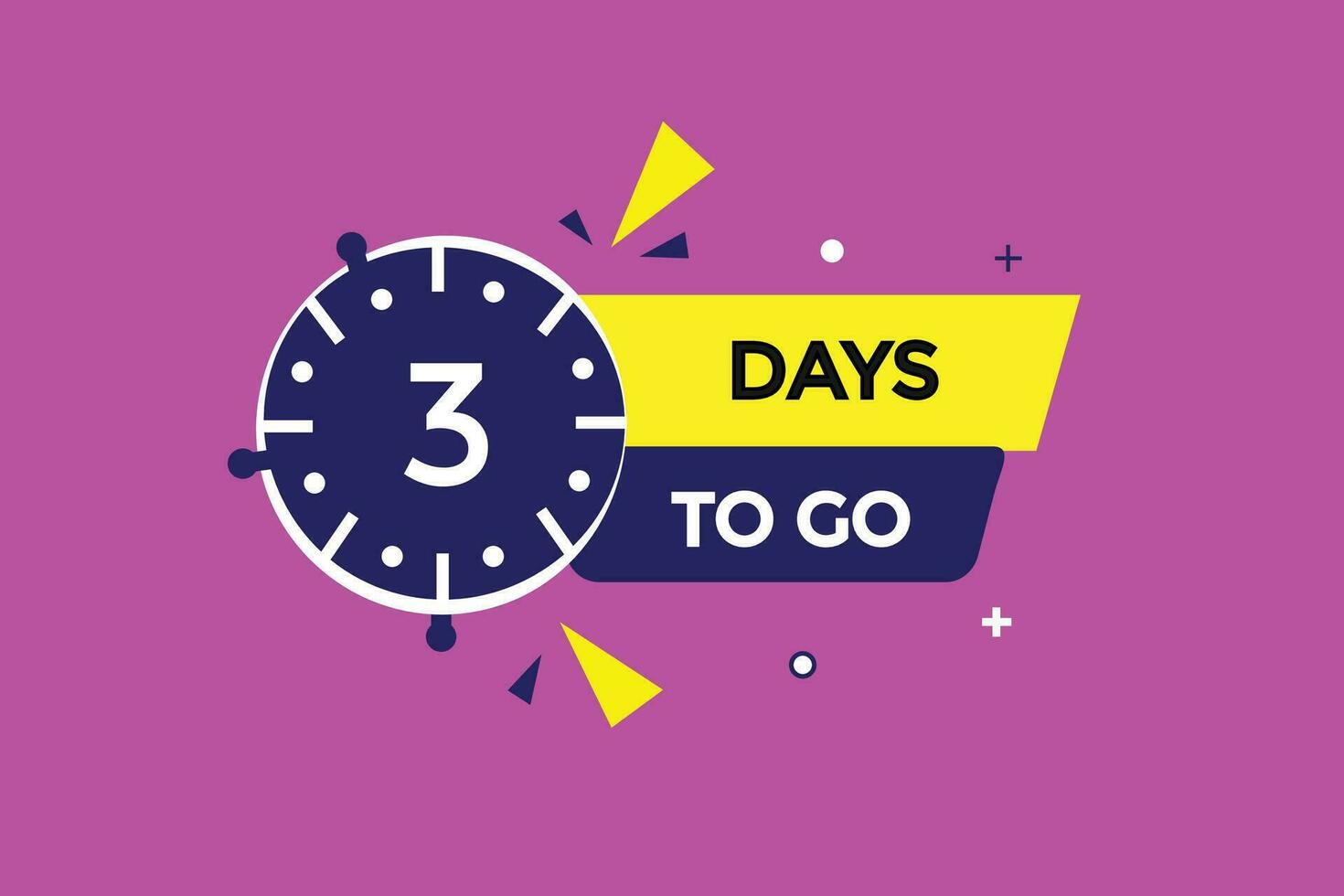 3 days, left countdown to go one time template,3 day countdown left banner label button eps vector