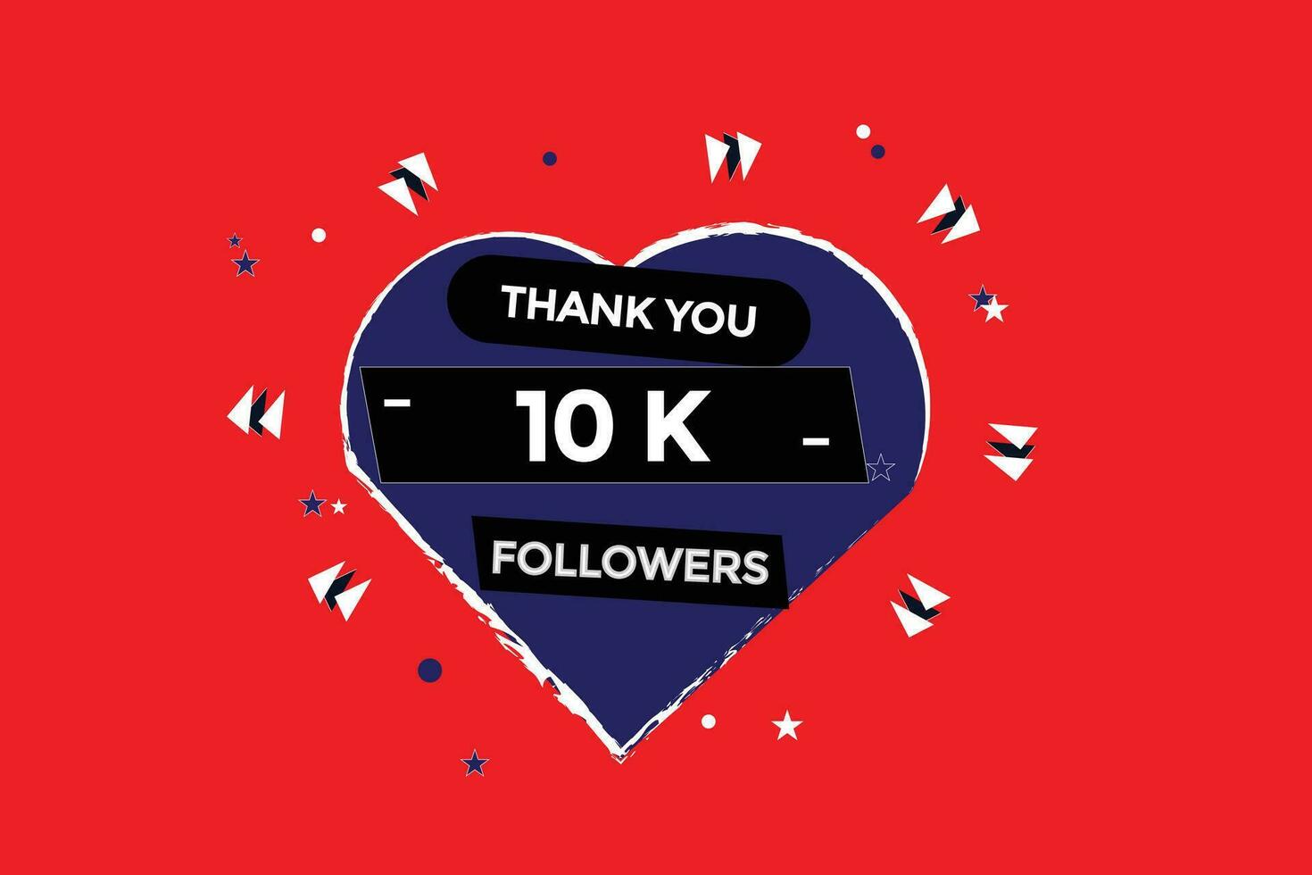 thank you 10k.followers social media,colorful, followers golden line banner, celebration vector