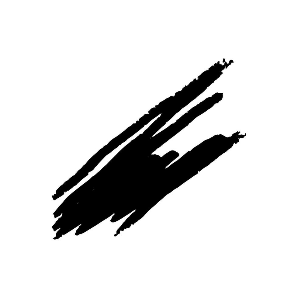 Grunge chalk brush texture, Handdrawn marker stain isolated in white background. Vector illustration