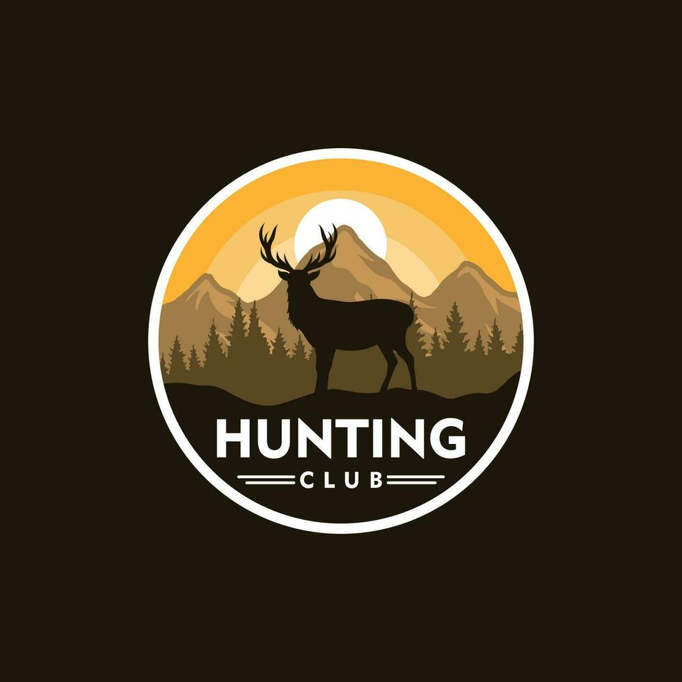 Hunting badge logo vector