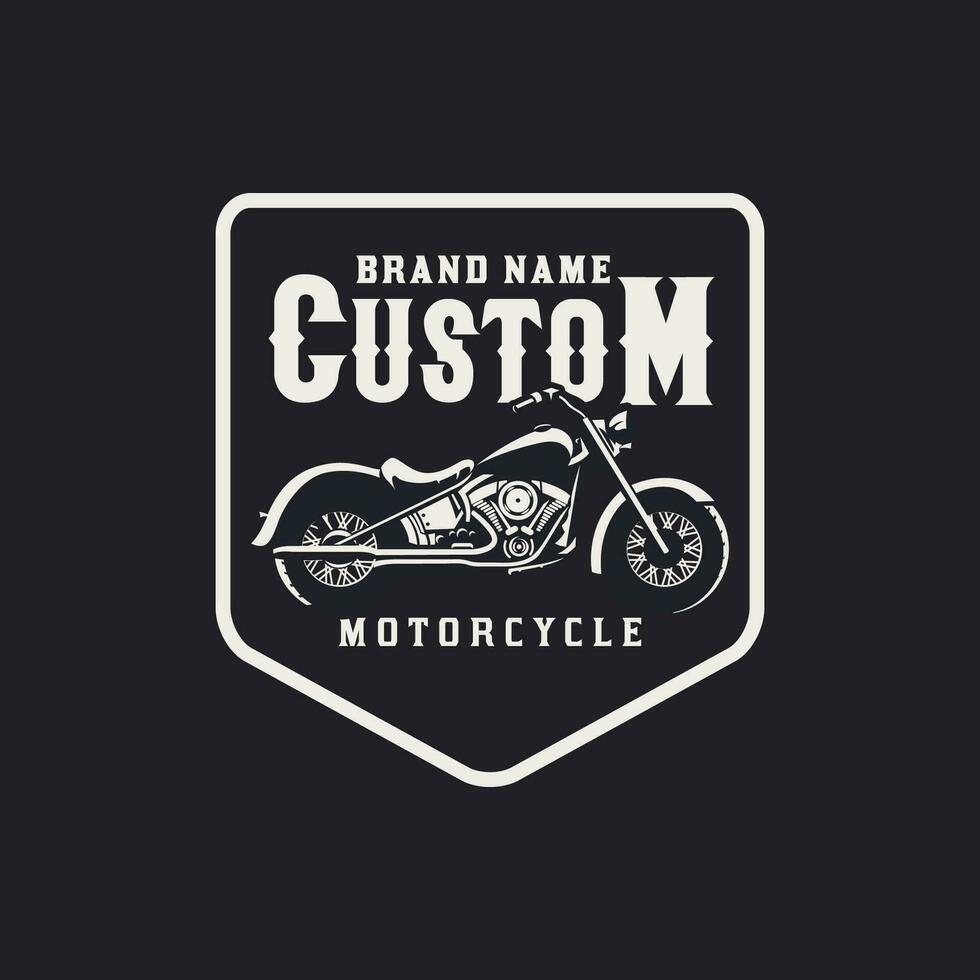 Motorcycle vintage badge logo vector