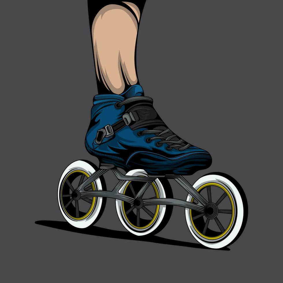 illustration of speed inline skates vector