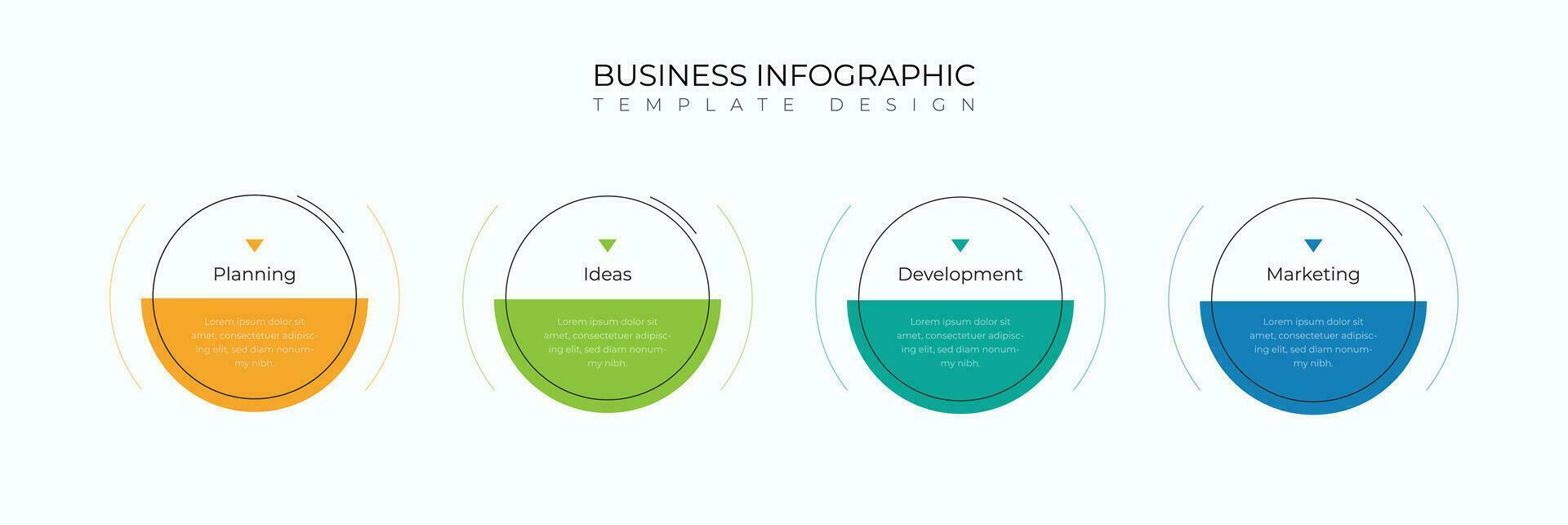 infographic business design template vector for infographic timeline, steps, technology, people, chart, graph, flowchart, diagram, circle label, infographic layout design