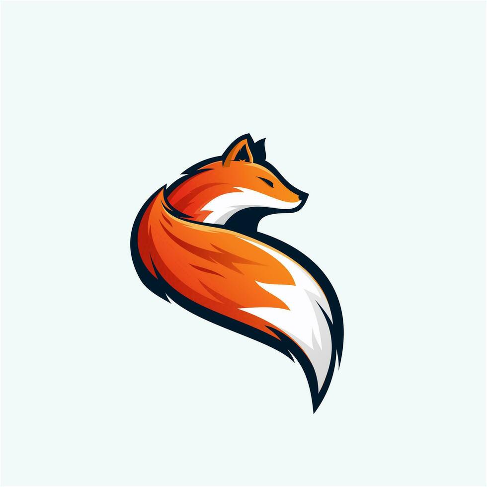 Fox Modern Design Vector Illustration.