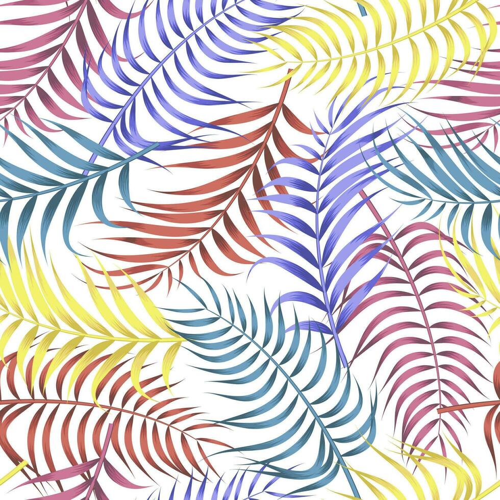 Floral seamless pattern with leaves. tropical background vector