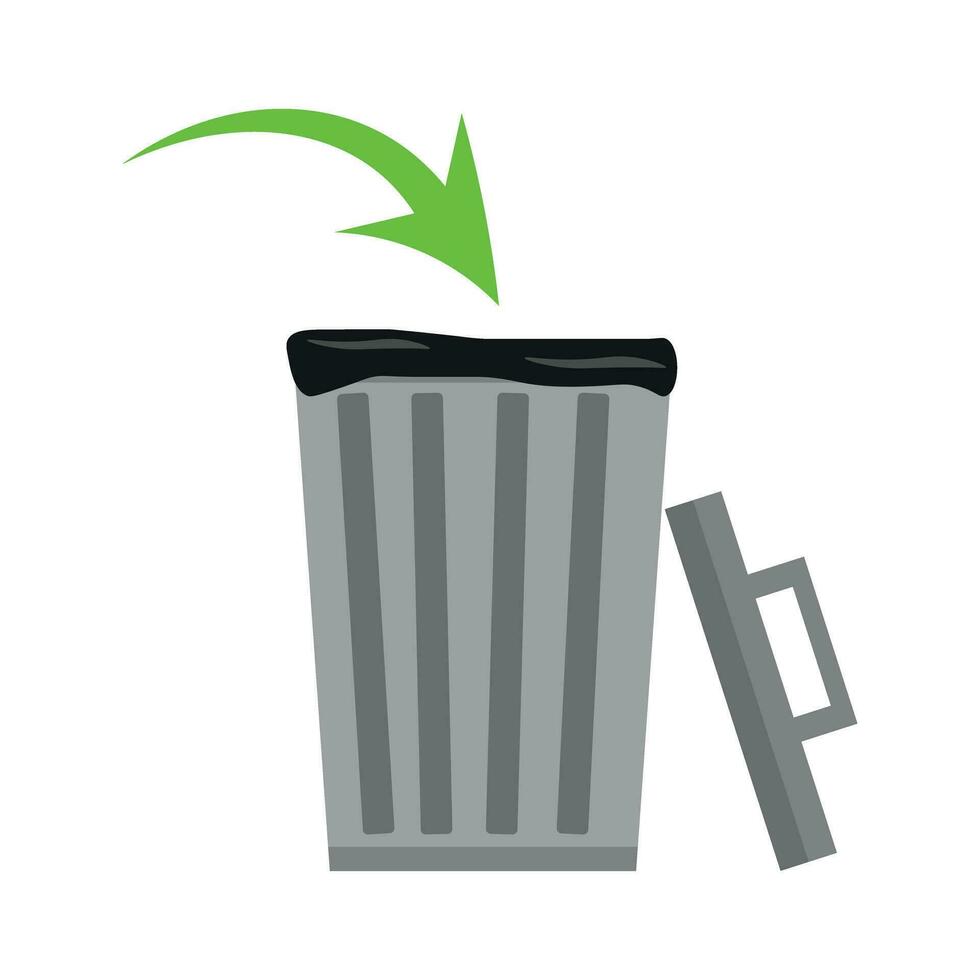 Put in trash can icon vector