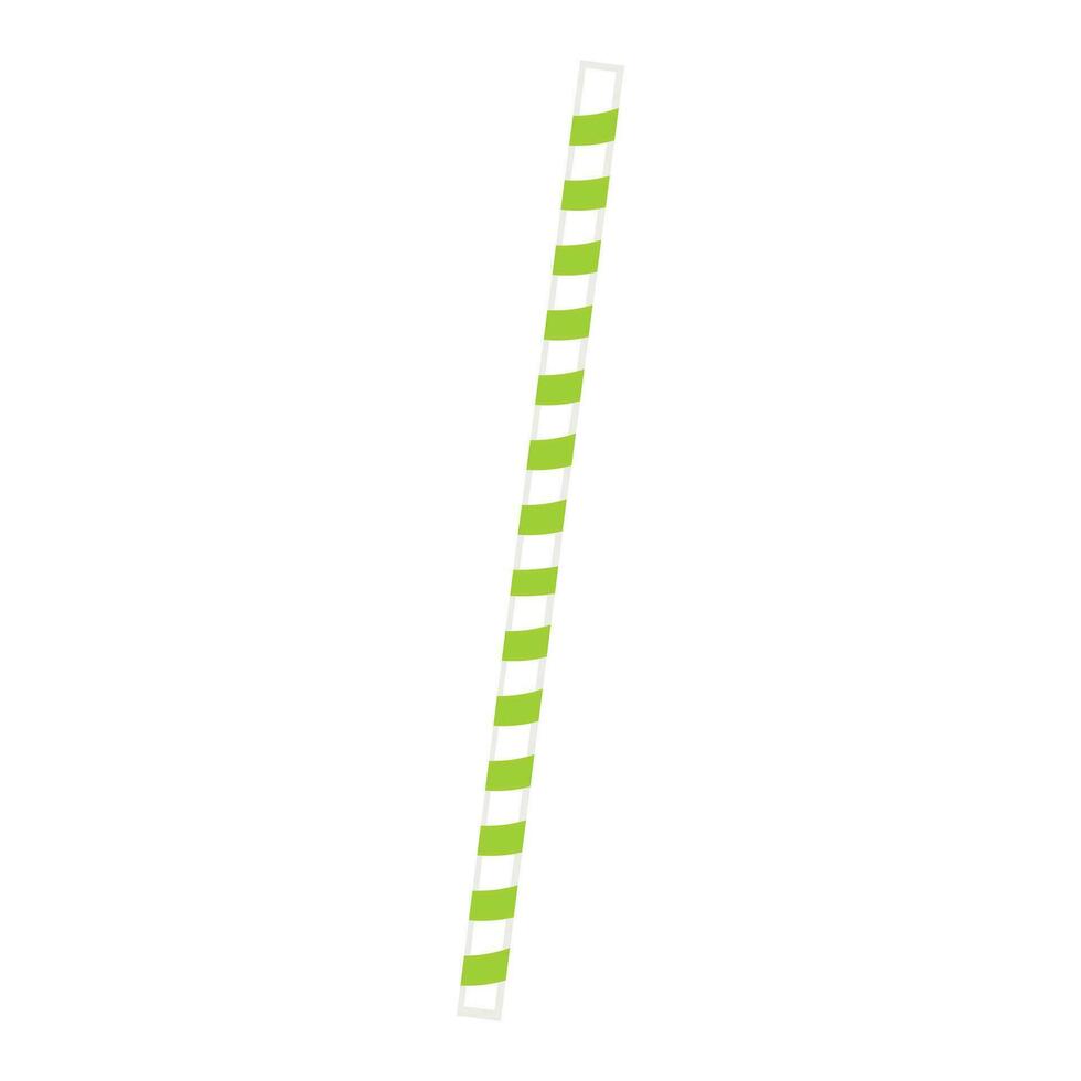 Striped juice straw vector