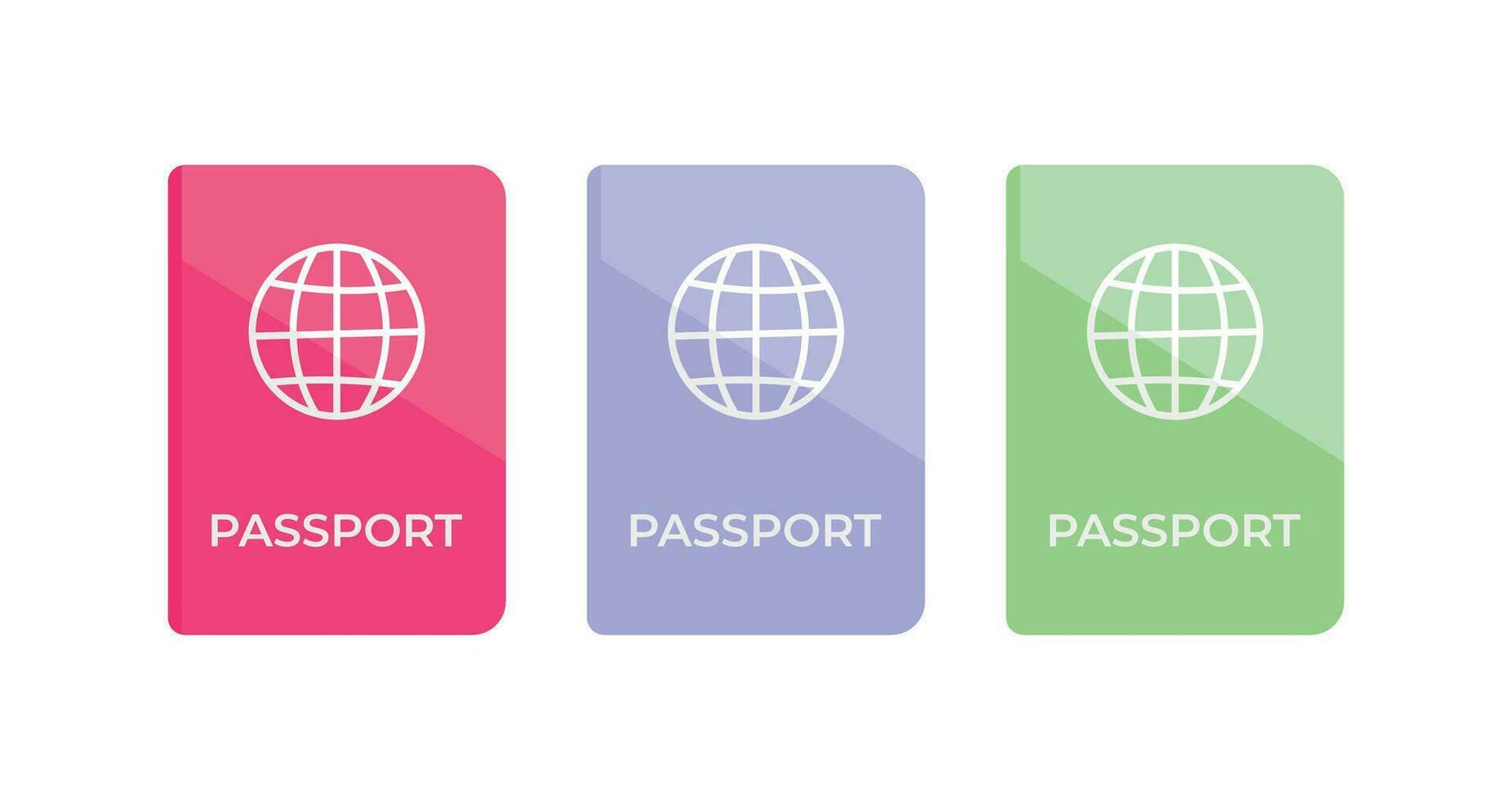 conjunto de pasaportes vector