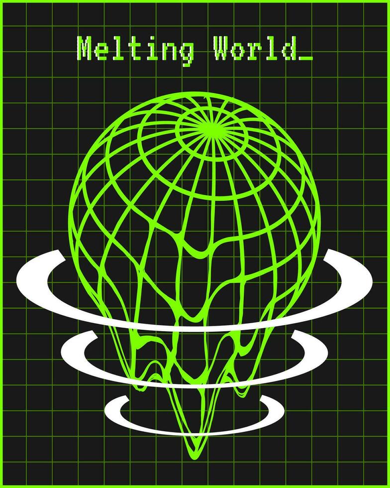 Y2K trendy shapes and 3d vector geometric sphere figure, dimensional geometric acid form in black frame.