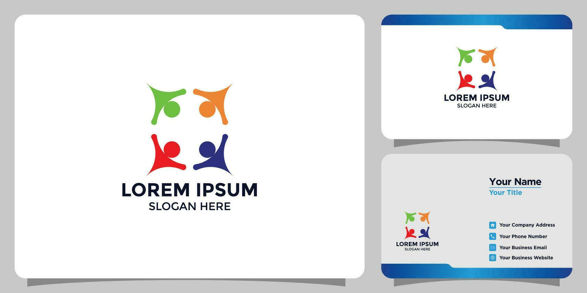 community and business card design logo vector