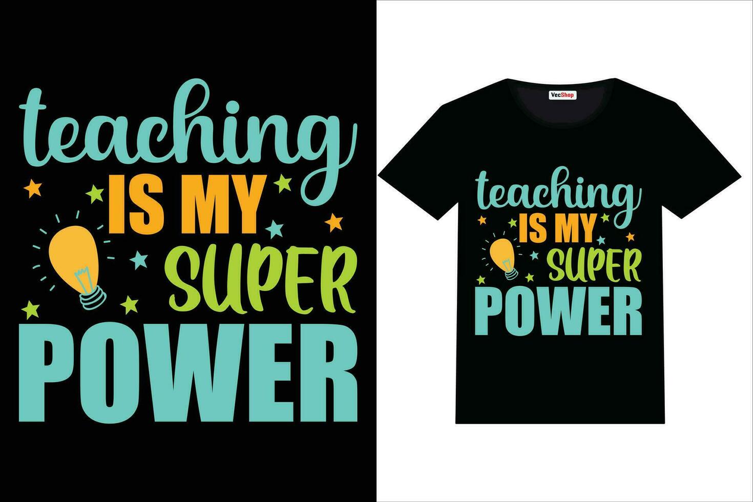 Back to school teaching is my super power t shirt design vector