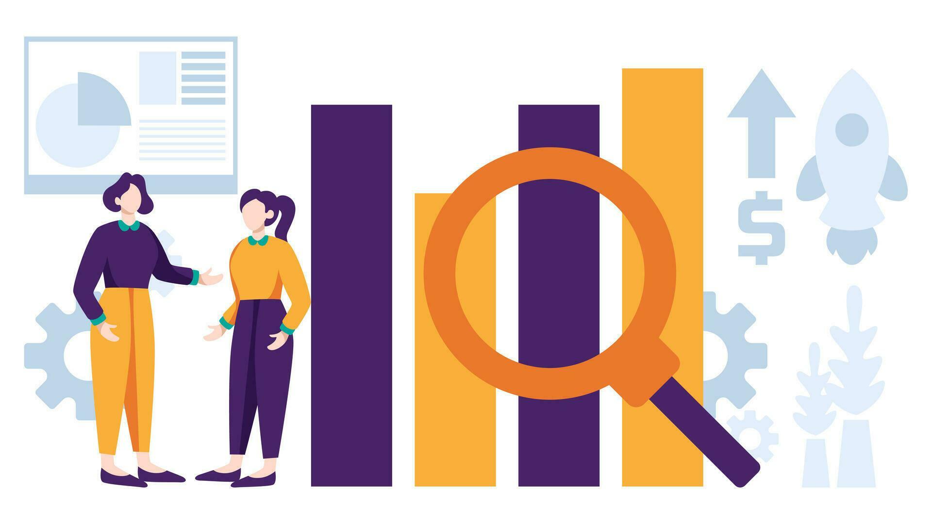 Business character illustration concept related to business meetings ...