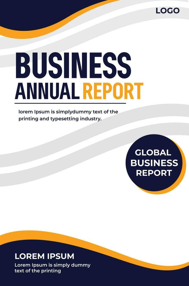 Business corporate annual report brochure template design vector