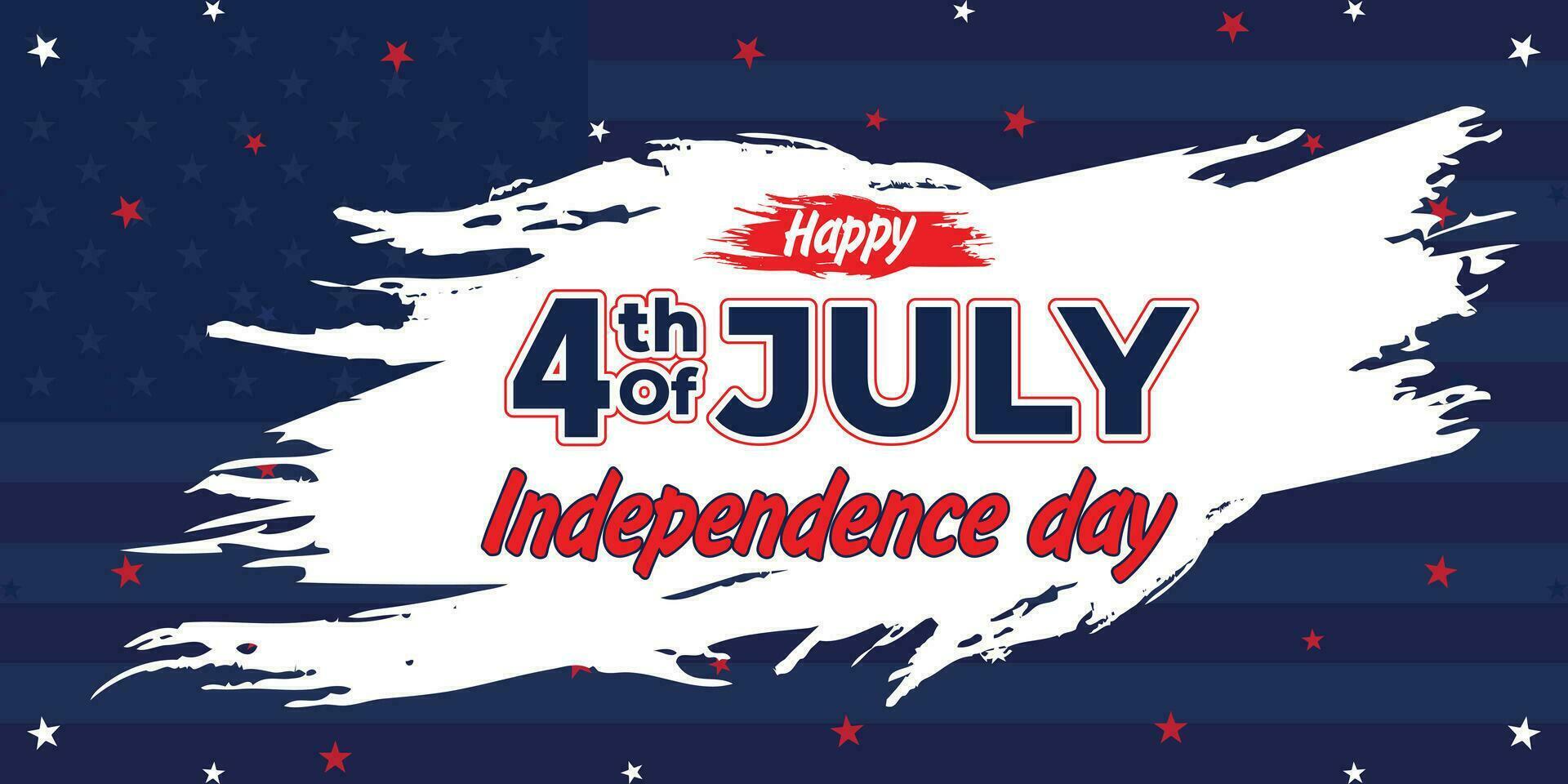 Happy 4th of July. Fourth July Independence Day USA. Independence Day sale web banner. Independence Day USA social media promotion template. greeting card, banner, poster with United States flag vector