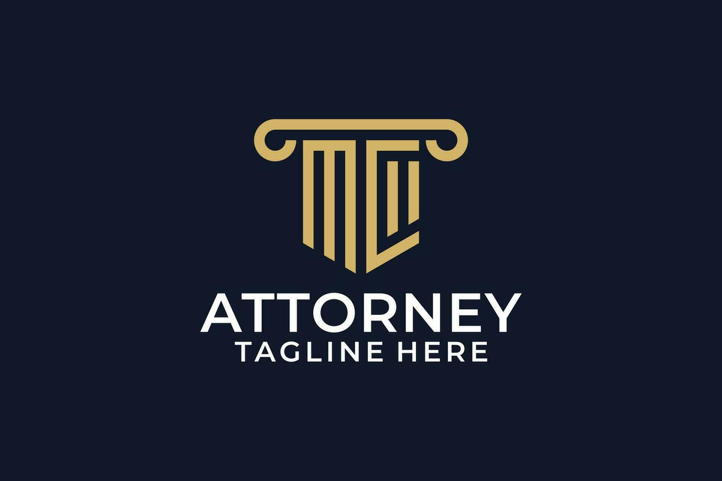 Elegant greek attorney law firm logo design vector