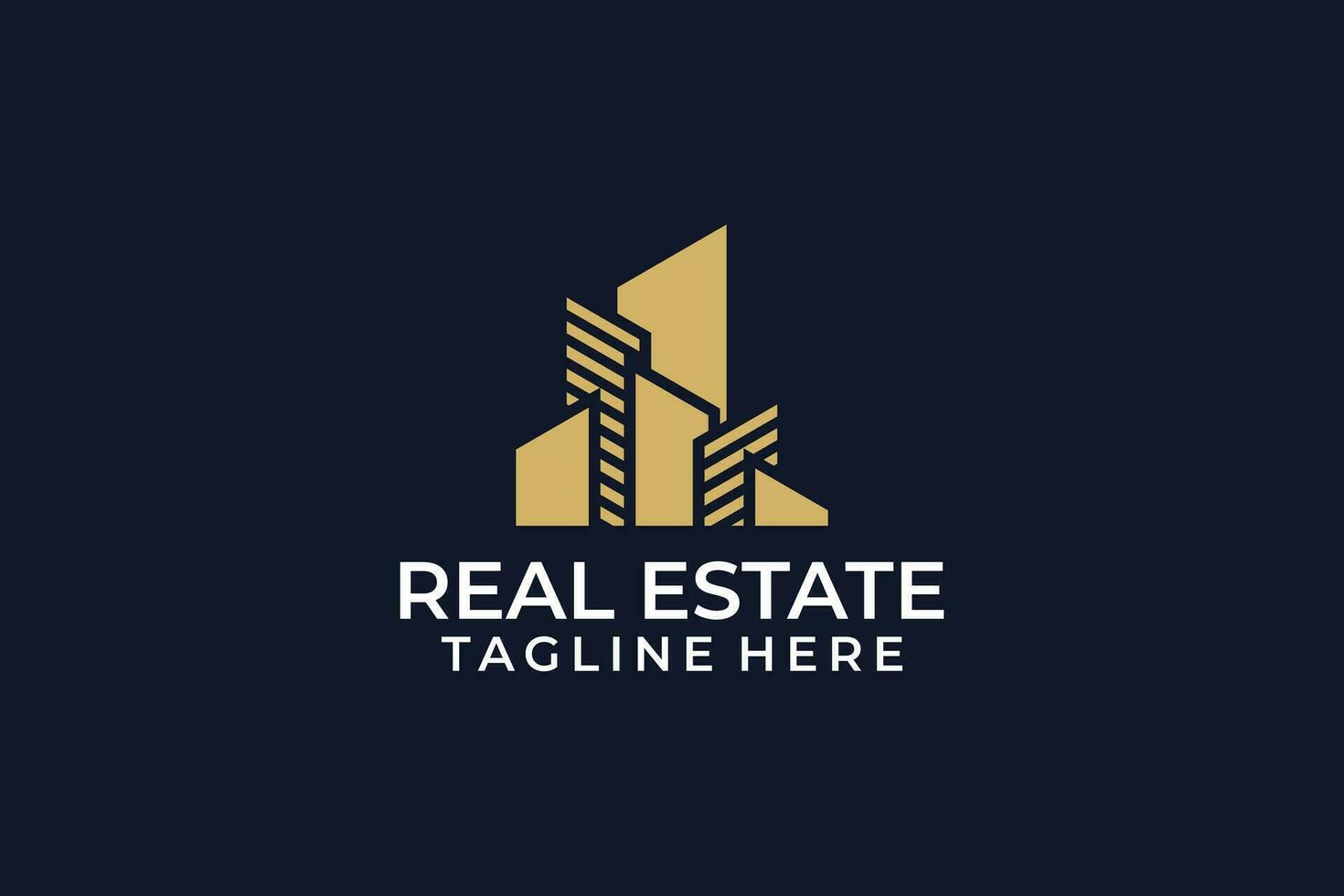 Real estate property construction architecture logo design vector